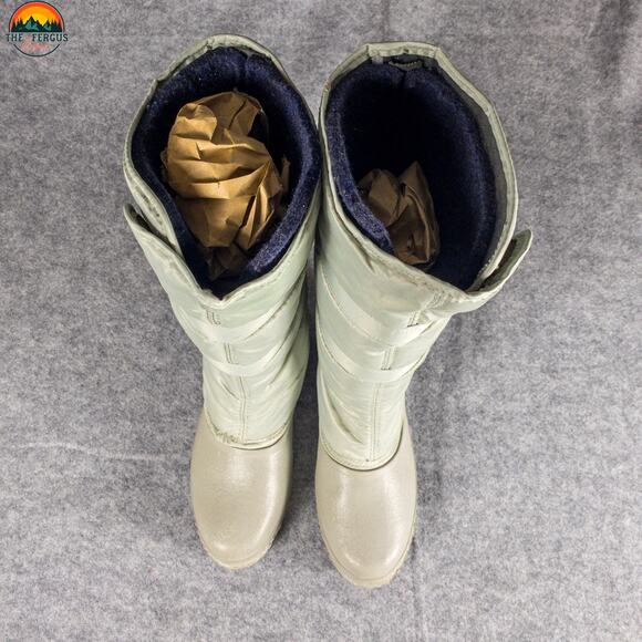 Sorel Denver Sub Zero Snow Boots Mint Green Waterproof Wool Puffer Women Size 6 - Picture 6 of 10